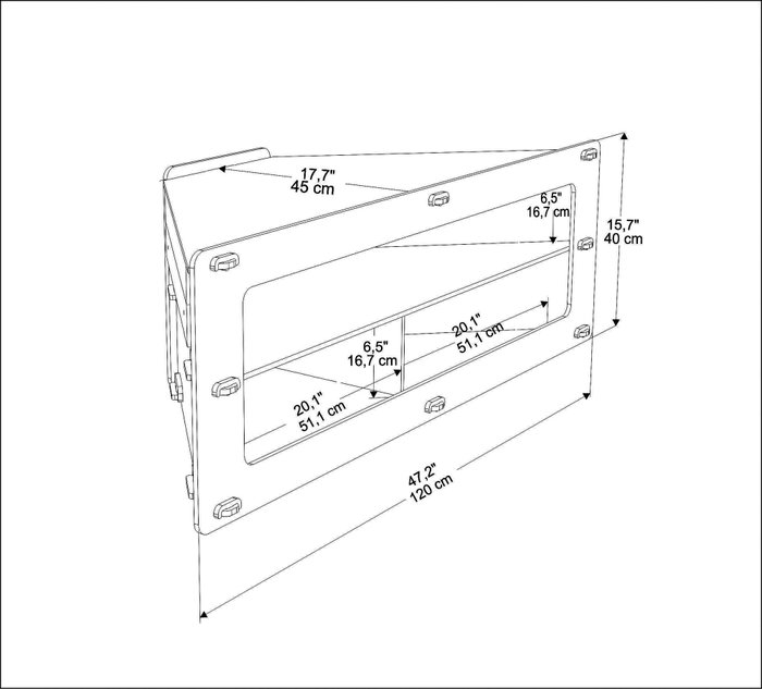 Hanah Home Soporte de TV Sala - Oak
